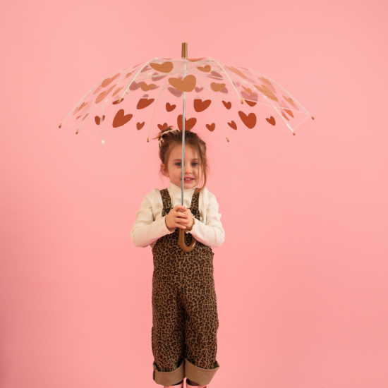Parapluie Cœurs Marron