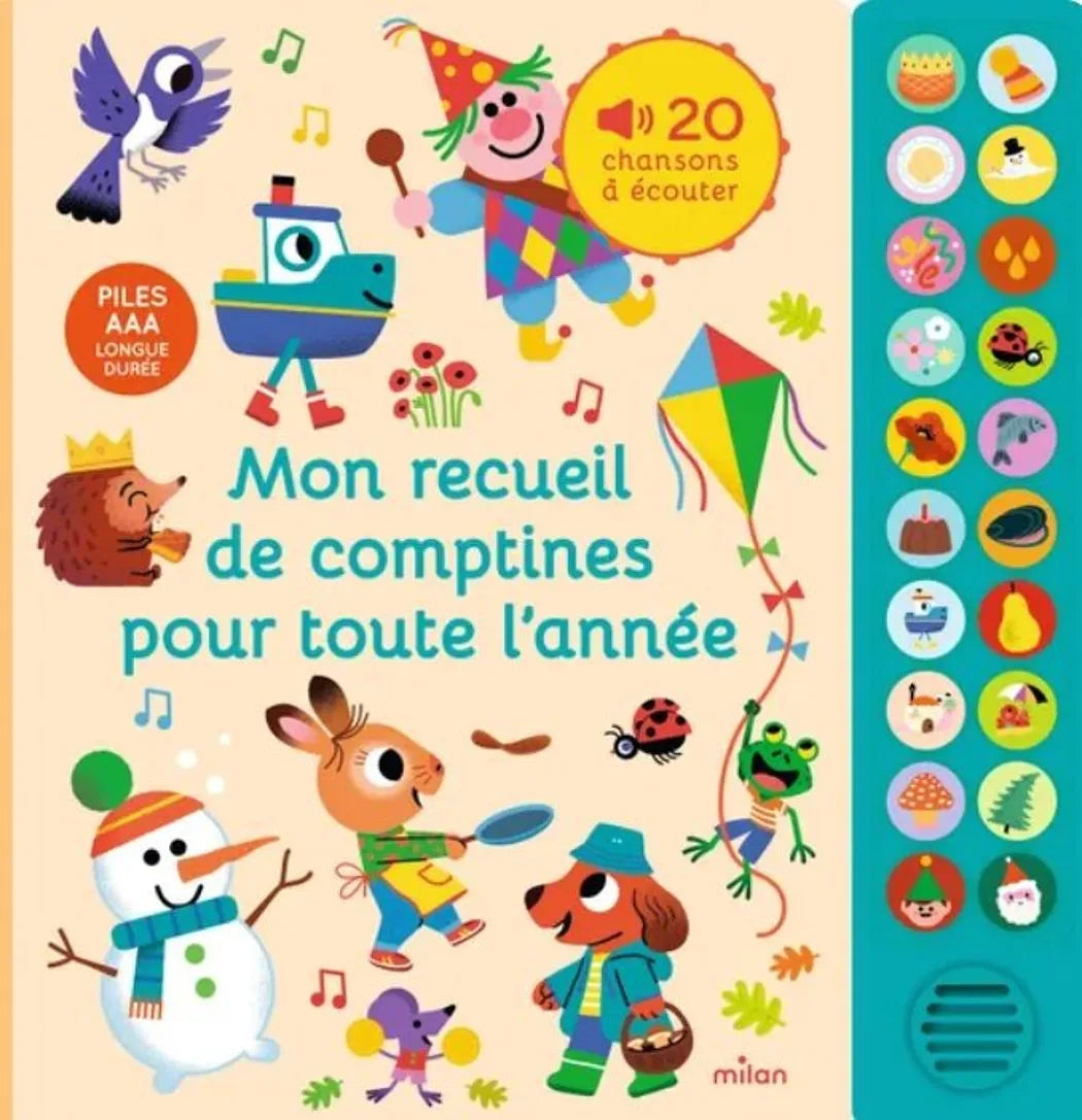 Livre sonore Mon recueil de comptines pour toute l’année