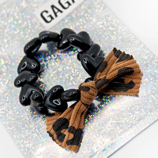 Bracelet Only Beige ou Noir 🖤 & Maxi Noeud Léopard
