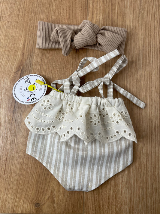 Barboteuse Sable avec bandeau