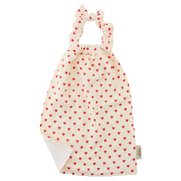 Serviette de cantine Cœurs Rouges