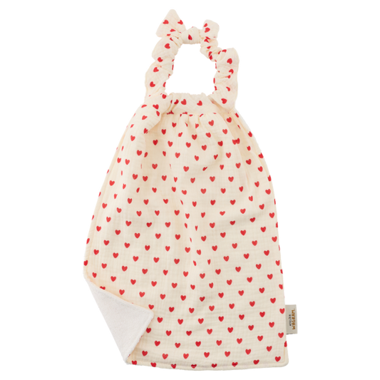 Serviette de cantine Cœurs Rouges
