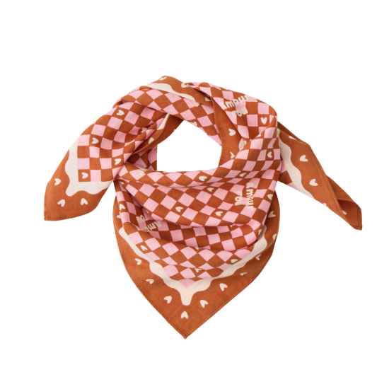 Foulard Amour Fou fond Marron