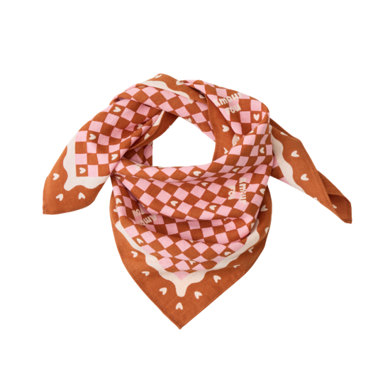 Foulard Amour Fou fond Marron