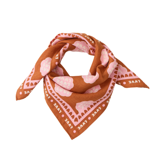 Foulard Lollilove fond Marron