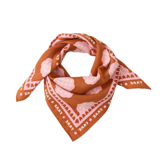 Foulard Lollilove fond Marron