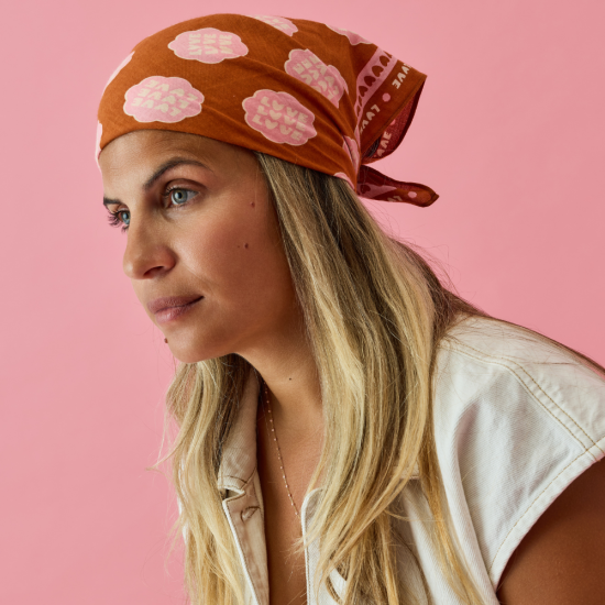 Foulard Lollilove fond Marron