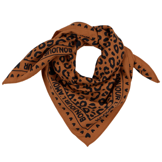 Foulard Léopard Marron
