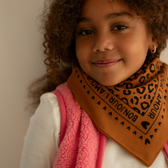 Foulard Léopard Marron