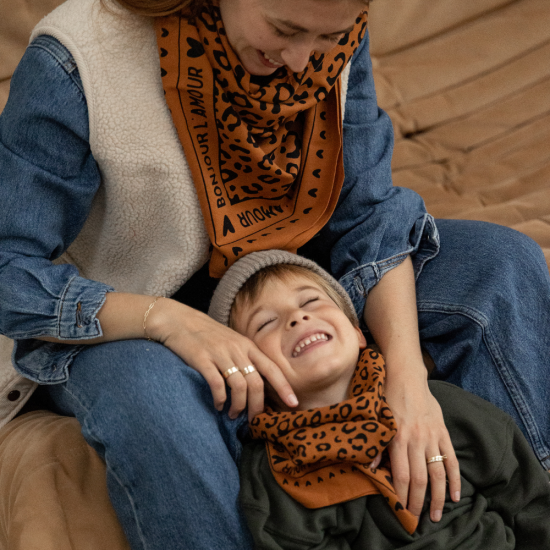 Foulard Léopard Marron