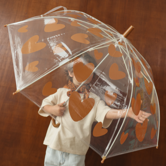 Parapluie Cœurs Marron