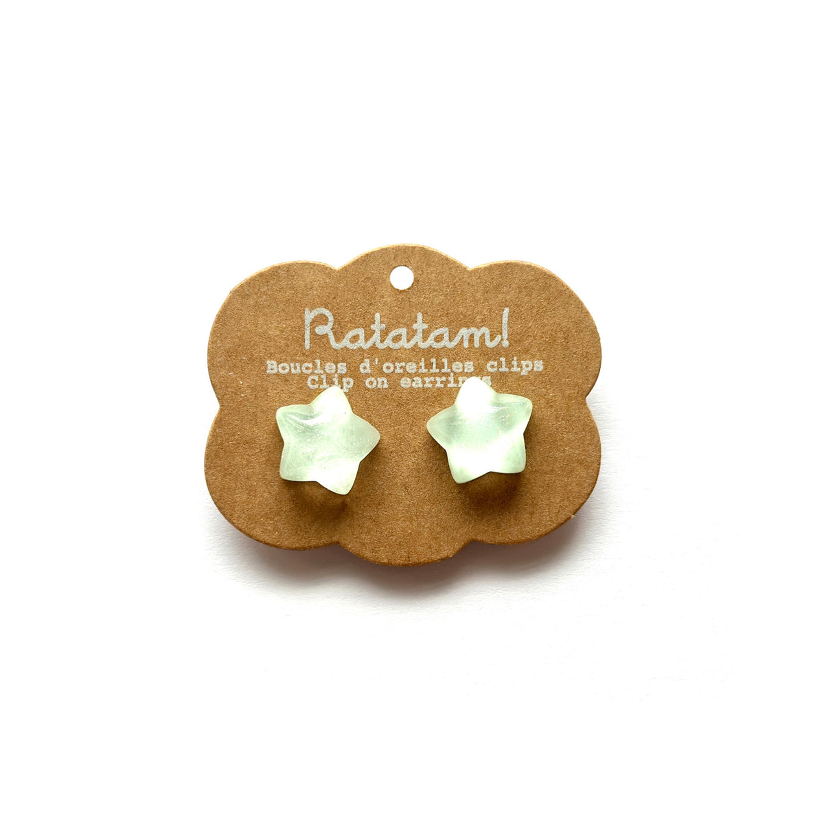 Boucles d’oreilles à clip Étoiles Vert